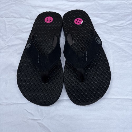 Volcom Eco Recliner Sandal - Black / Dark Grey - New