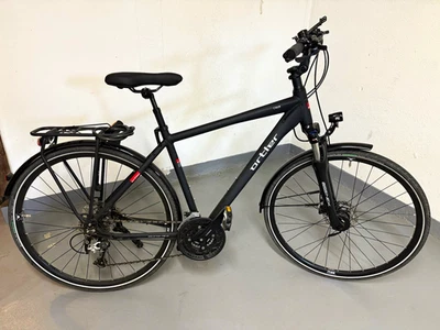 Ortler Chur Trekkingrad Alu schwarz Federgabel Gepäckträger Lichter Ständer. - Bild 1 von 2