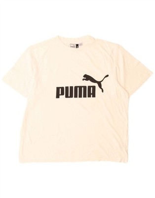 Puma Herren Grafik T-Shirt Oberteil Medium weiß Baumwolle DD26