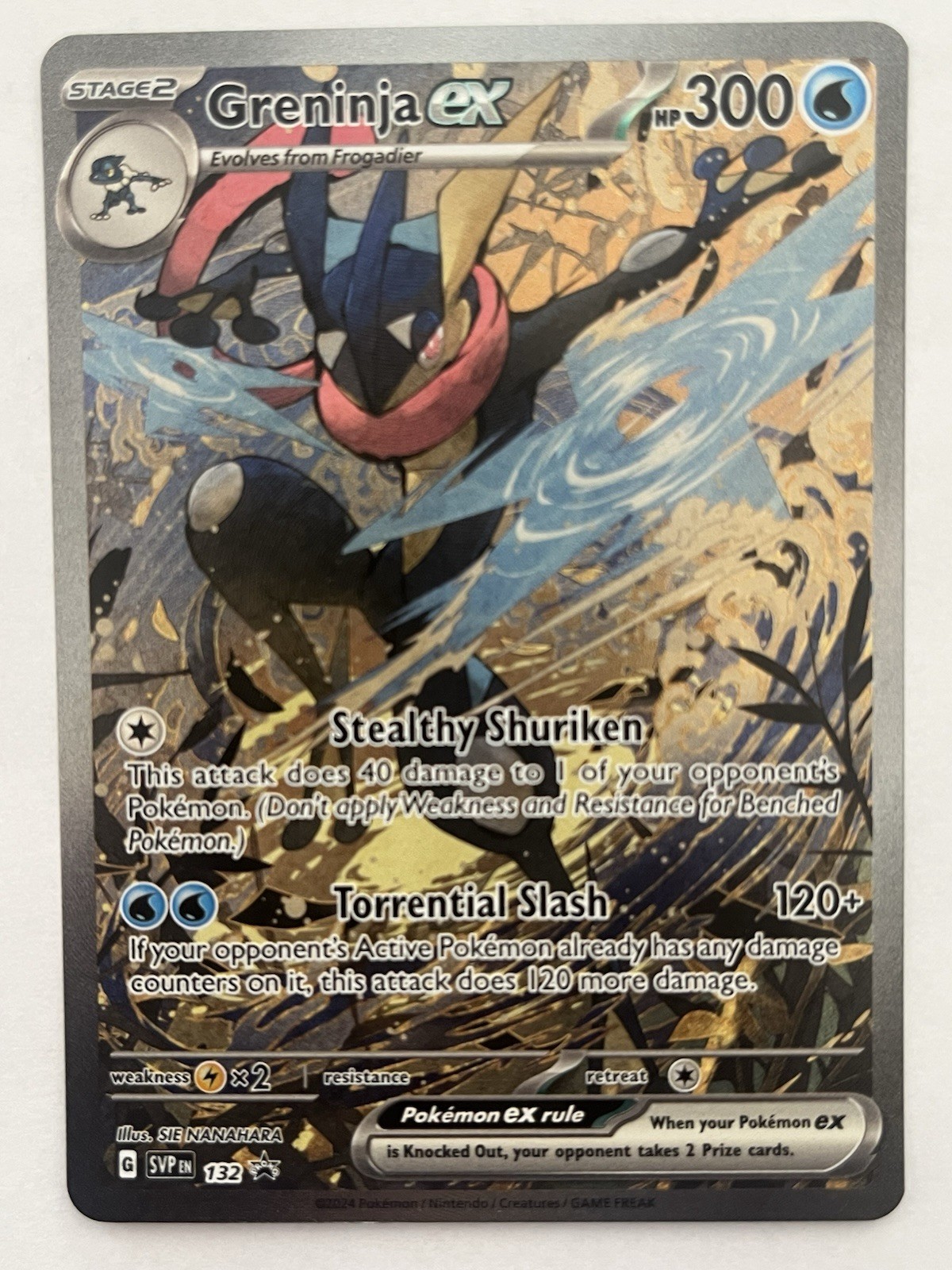 Greninja ex 132 SVP Black Star Promo Pokémon Card TCG EN NM Kalos