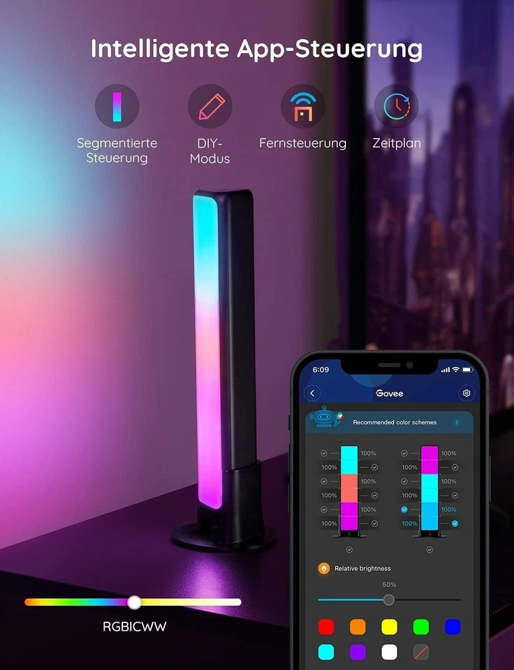 Govee Flow Pro Light Bar /RGBIC/ WiFi/ Bluetooth/ App / Smart Home/ Gaming / TV✅ - Bild 4 von 4