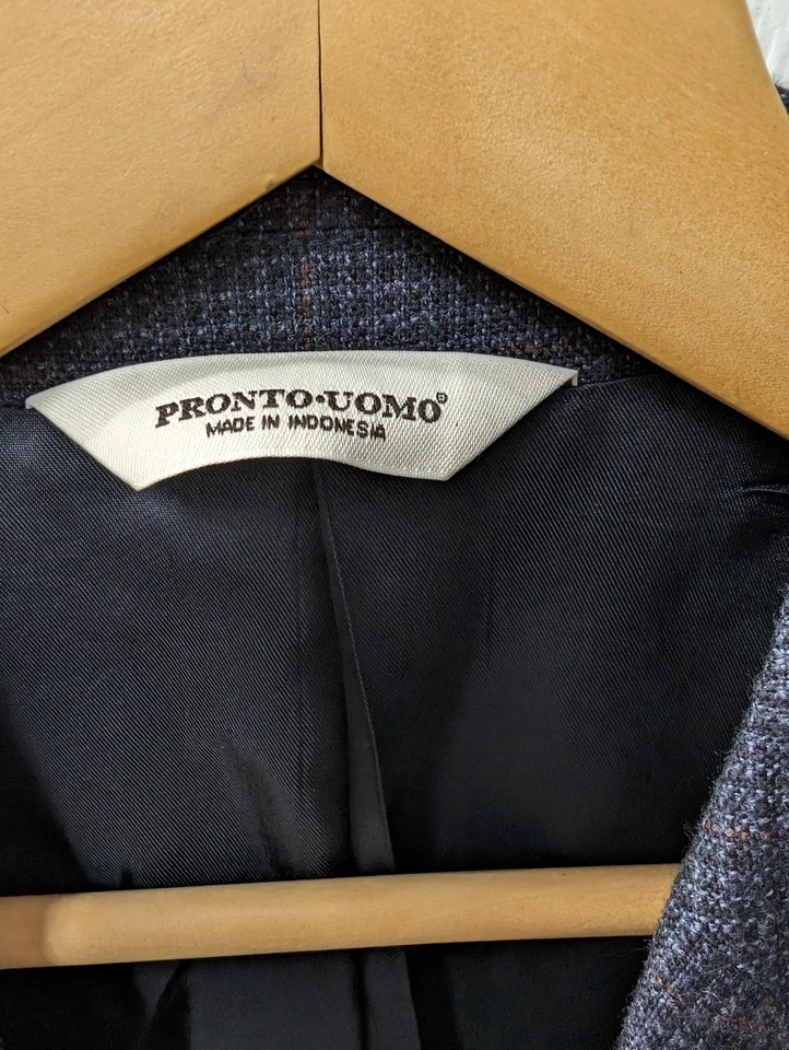 Pronto Uomo Lambswool Blazer Sport Coat Classic Heritage Size 41 - Image 4 of 4
