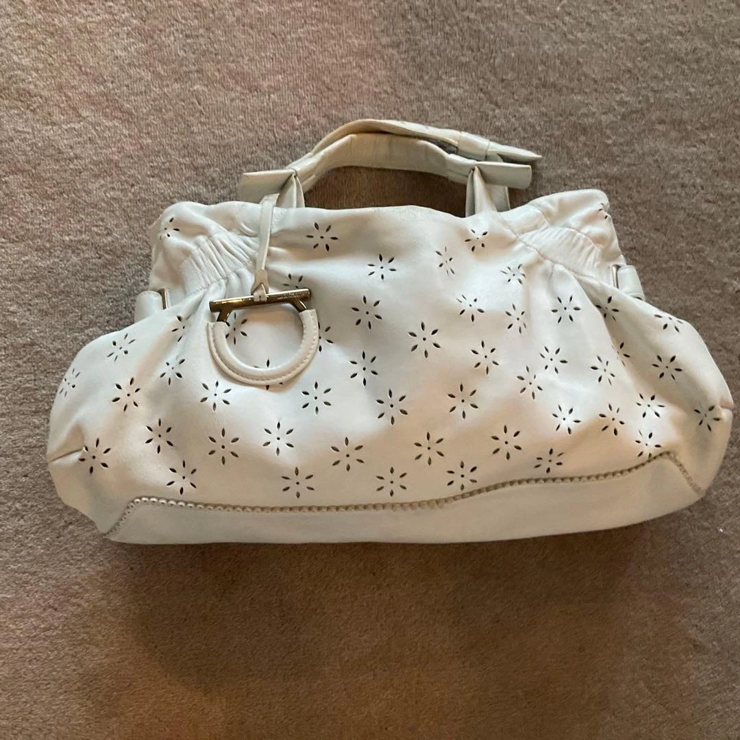 Salvatore Ferragamo Leather Exterior Floral Bags & Handbags for