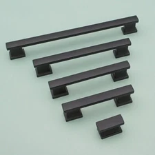 MFYS Black Kitchen Pull Knob Cabinet Door Handles Brushed Nickel Drawer Pull