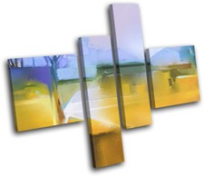 Oil Painting Abstract Meadow Landscapes MULTI CANVAS WALL ART Picture Print
