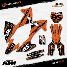 Orange & Black Slick Racing Graphics Kit fits 18-24 KTM 85sx 85 SX Decal Plates
