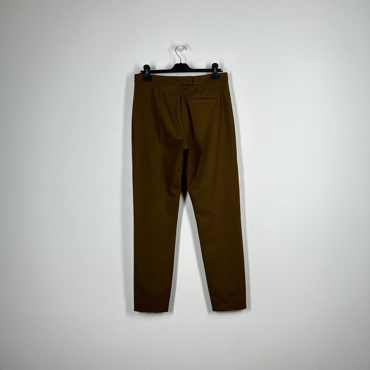 COS Women's Formal Wool Cashmere Trousers Tapered Khaki