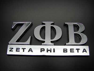 ZETA PHI BETA CAR EMBLEM STICKER LOGO BADGE DECAL Fraternity & Sorority EMBLEMS