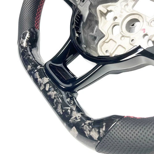 For Volkswagen VW GOLF Golf GTI / R MK7 Real Forged Carbon Fiber Steering Wheel - Picture 4 of 5
