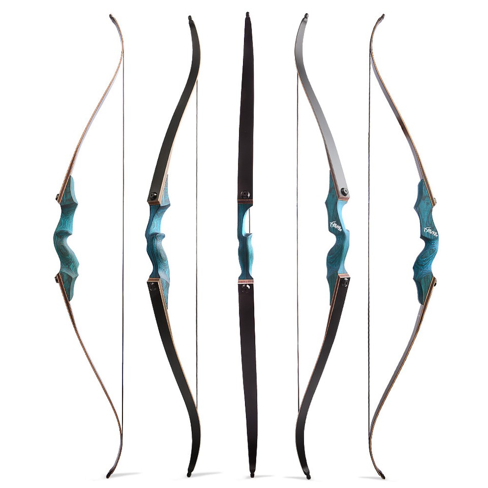 Arc Droit Démontable 62 Pouces, Riser Bois, Branches 20-60 Lb, Chasse Américaine