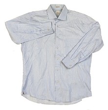 Peter Millar Mens Long Sleeve Button Button Front Striped Shirt Size 16 R