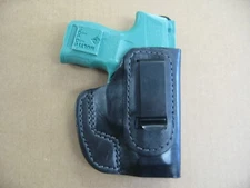 Sig P365 365 9mm  Pistol IWB Leather Custom Concealed Carry Holster CCW BLACK R