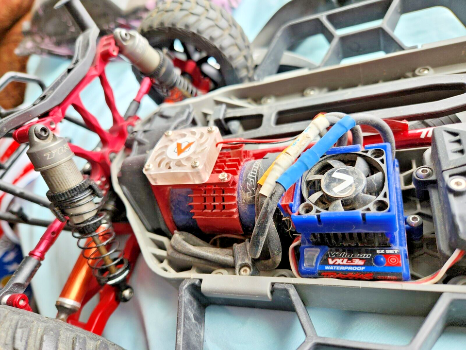 Traxxas Slash 4x4 VXL LCG RC VW buggy Red Losi Shocks, Upgraded See