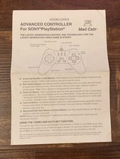 Mad Catz Controller PS2 Playstation 2 Instruction Manual Only