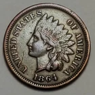 #4 Extremely Fine++ Low Mintage 1864 "L" Indian Head Cent