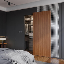 36Inch Concealed Sliding Barn Door Hardware with Soft Close Mechanism, Aluminum