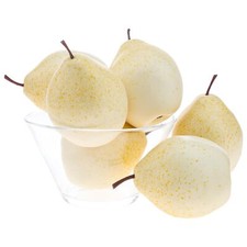 6pcs Artificial Pear Decoration Fake Vivid Fruit Model Realistic Plastic Food...