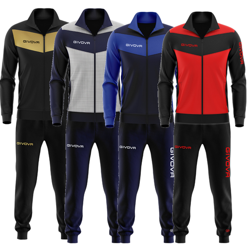 GIVOVA Tuta Uomo Triacetato Visa Luxury Sport Tempo Libero Full Zip Logo  32286 | eBay