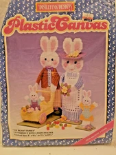 Distlefink Designs "The Bunny Family" Plastic Canvas Kit, Brand New!