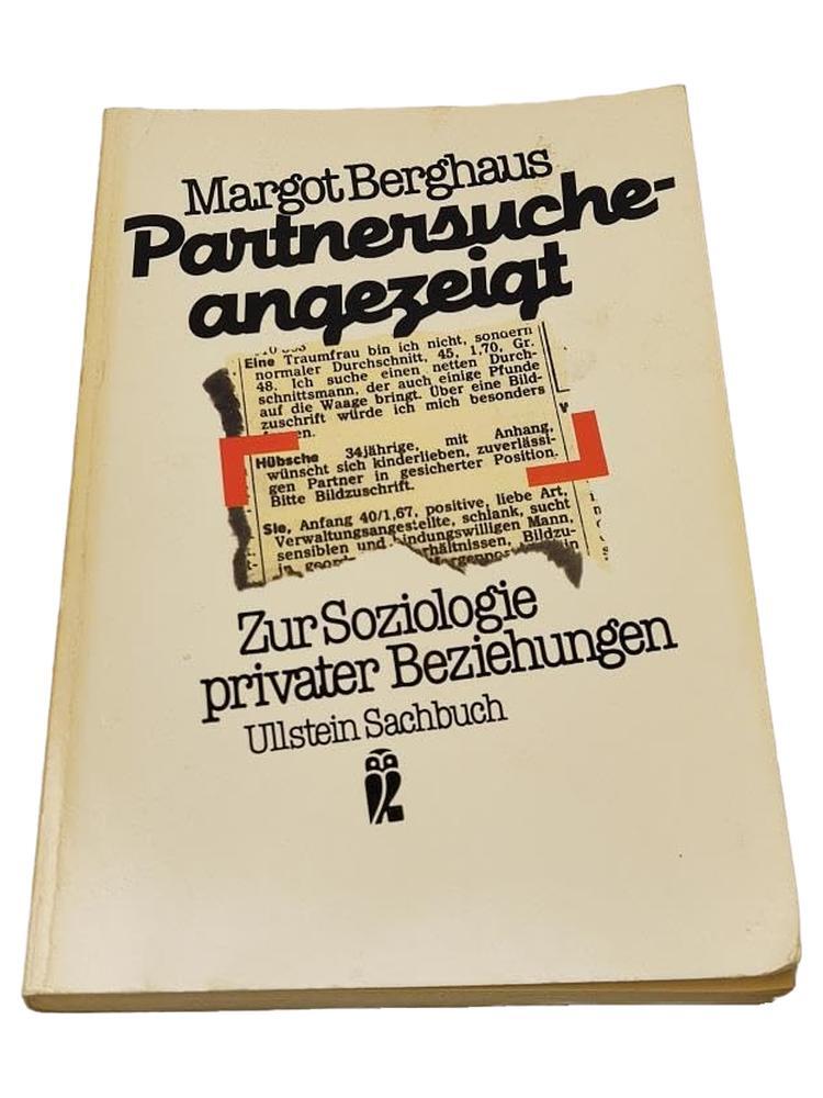 Partnersuche angezeigt - Margot Berghaus, Ullstein, Ratgeber 1985