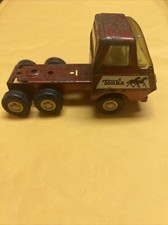 1970's Pressed Steel Metal Tonka Bronze Copper Horse Cattle Semi Truck Cab Farm