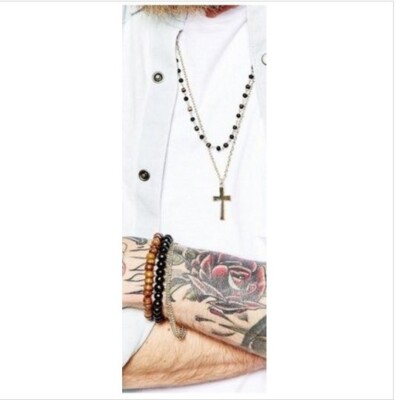 ASOS Gold Cross Pendant Necklaces& Bracelet 5sets Bracelet: