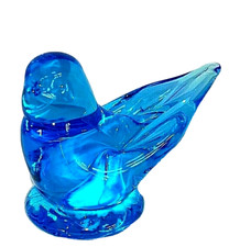 BLUEBIRD OF HAPPINESS BLUE GLASS TERRA STUDIOS/ LEO WARD 1997