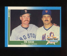 1987 FLEER GLOSSY ON BASE #637 KEITH HERNANDEZ WADE BOGGS