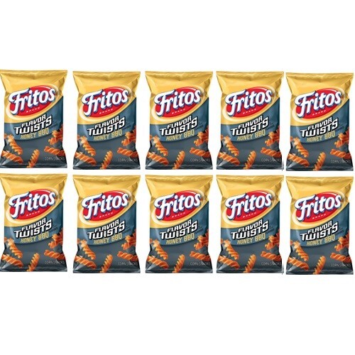 920924 10 X 283.5G BAG FRITOS BRAND HONEY BBQ FLAVOURED TWISTS CORN SNACKS