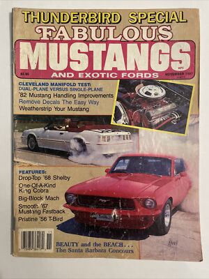 Fabulous Mustangs & Exotic Fords Magazine Nov 1987 Thunderbird Special