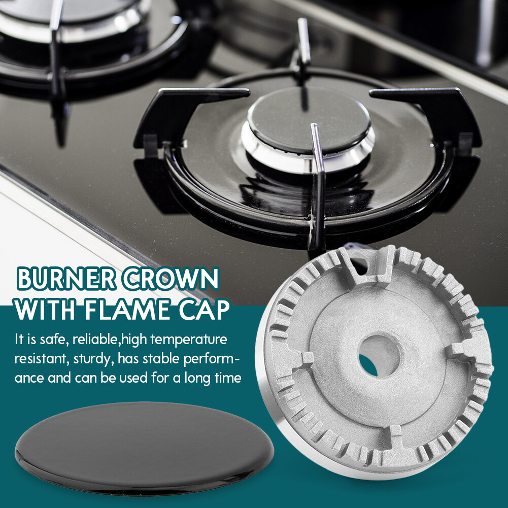 4pcs Aluminum Replacement Part Cooker Hat Burner Crown Flame Cap Kit