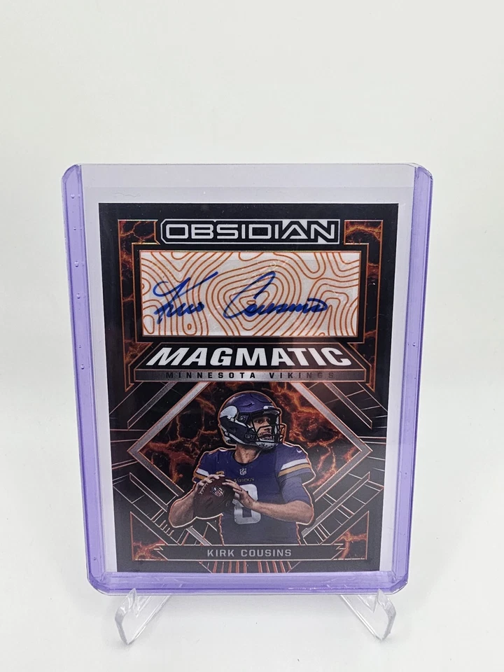 KIRK COUSINS 2022 OBSIDIAN MAGMATIC ORANGE AUTOGRAPH AUTO /25 Q2774 - Image 3 of 4