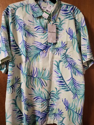 NWTS-2024-Tommy Bahama SHORT SLEEVE  Shirt-ALTA VISTA BLOOMS fONDS,LG- $138