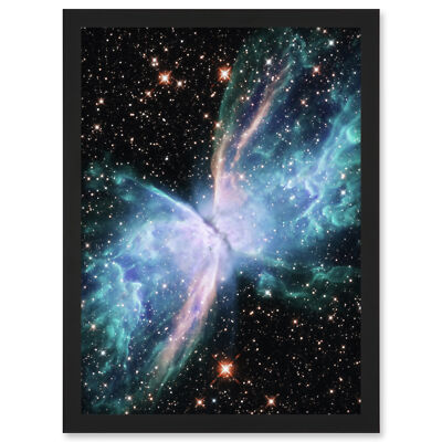 Hubble Space Telescope Image NGC 6302 The Butterfly Nebula Framed Art Print A4