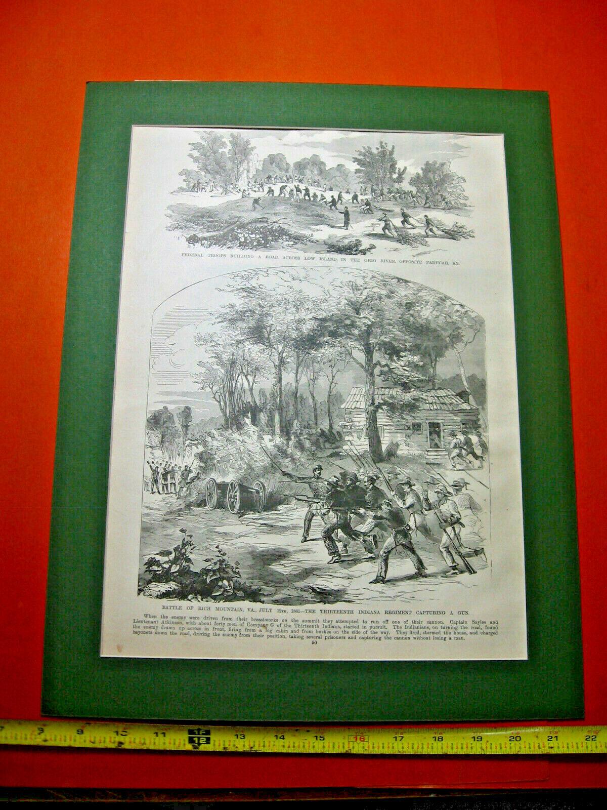1861 Review of Troops by President Lincoln Large 1890's Leslie's Civil