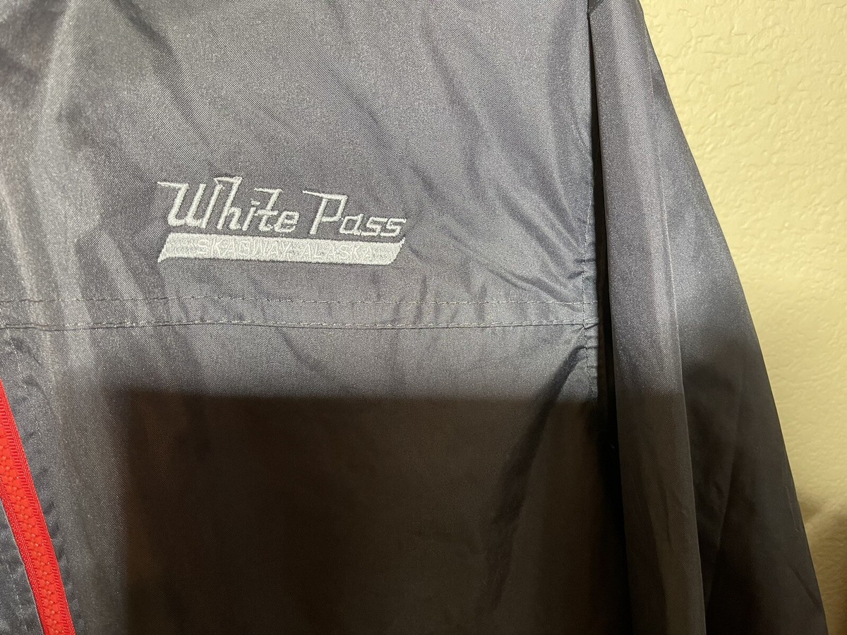 〈値段交渉可〉THREEFACE ALASKA 白熊 ジャケット White Pass Skagway Alaska Embroidered Zip Up Rain/Wind Breaker