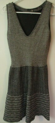 Women's Knit dress fit flare two layer Knitted & knotted M Anthropologie