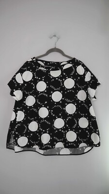 Max Mara Weekend Shirt Bluse schwarz weiß Mond Oberteil 38 M