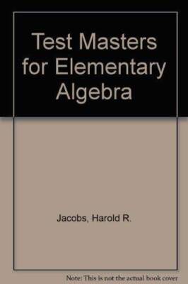 Math Harold Jacobs Elementary Algebra - Paperback By Jacobs, Harold R. - GOOD ...