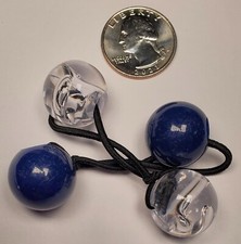 clear navy big ball ELASTIC hair Scrunchie tie bead girl Balls Ponytail Holder