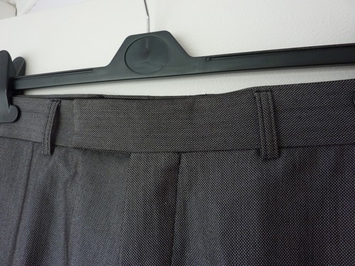 Traje de arenque rojo para hombre moderno gris 38" con pantalones a juego W34" L31" - Imagen 9 de 11