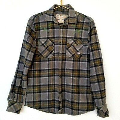 No Excess Mens Small Slim Fit Multi-Color Plaid Shirt Jacket
