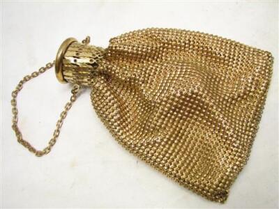 Antique Art Nouveau Purse Metal Mesh Silveroin Floral Frame Chatelaine Ring  - AbuMaizar Dental Roots Clinic