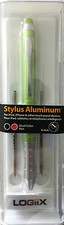 Logiix Dual Color Stylus Aluminium-Green-Includes 2 Pen Refills-Factory Sealed