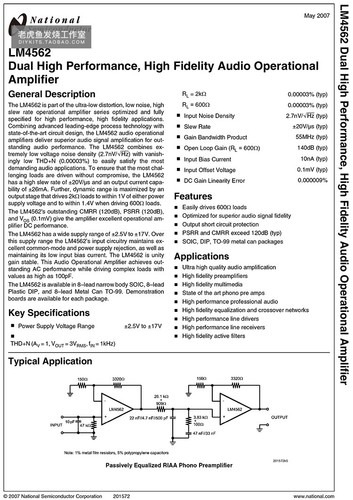 New original NS LM4562NA DIP8 4562NA dual op amp audio operational amplifier - Picture 3 of 5
