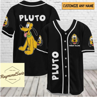 Halloween Pluto Dog BLACK 3D Baseball Jersey Shirt HALLOWEEN GIFT BEST PRICE