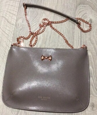 Clutch Bag Grey And Rose Gold Ted Baker Bag Ted Baker Mink Grey