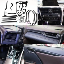 For LEXUS RX350 450h 2016-22 Carbon Fiber Interior Kit Overlay Cover Trim 20PCS