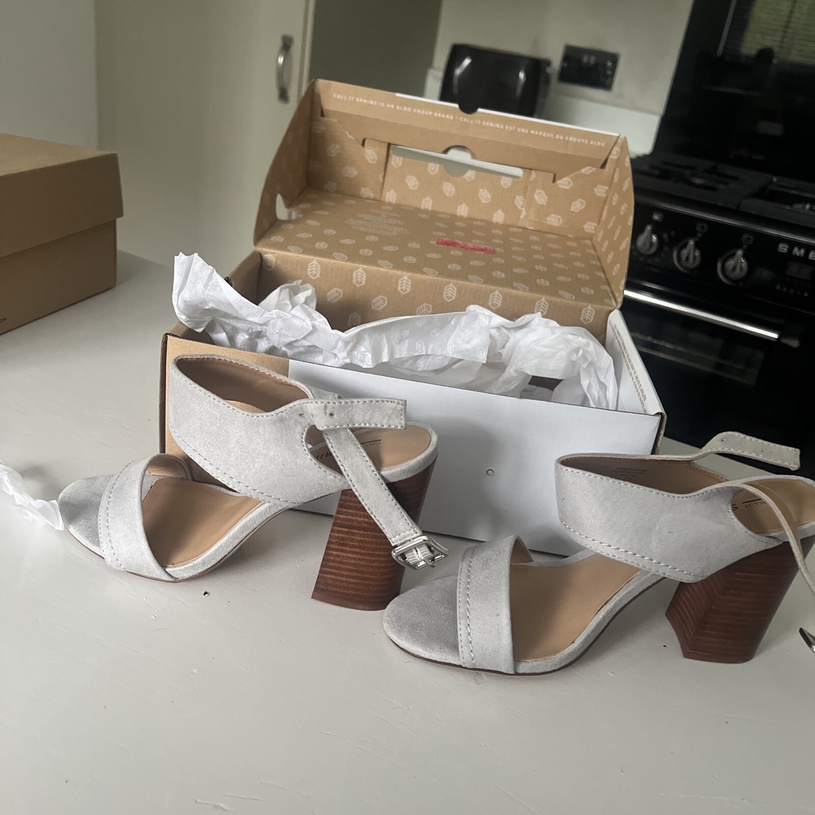 APL Sandali Debenhams Call it Spring grigi taglia 37 UK CIS PEAWI A