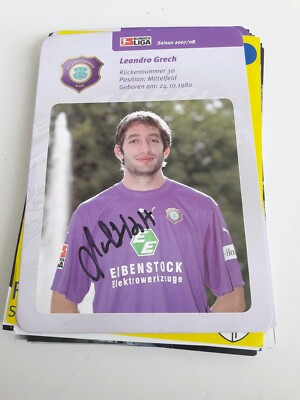 Signierte AK Leandro Grech Erzgebirge Aue  NEU 